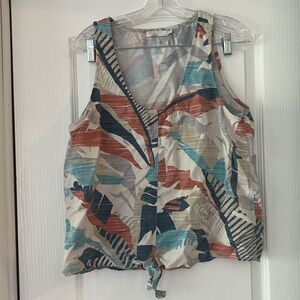 Prana Colorful Abstract Tropical Tank Top